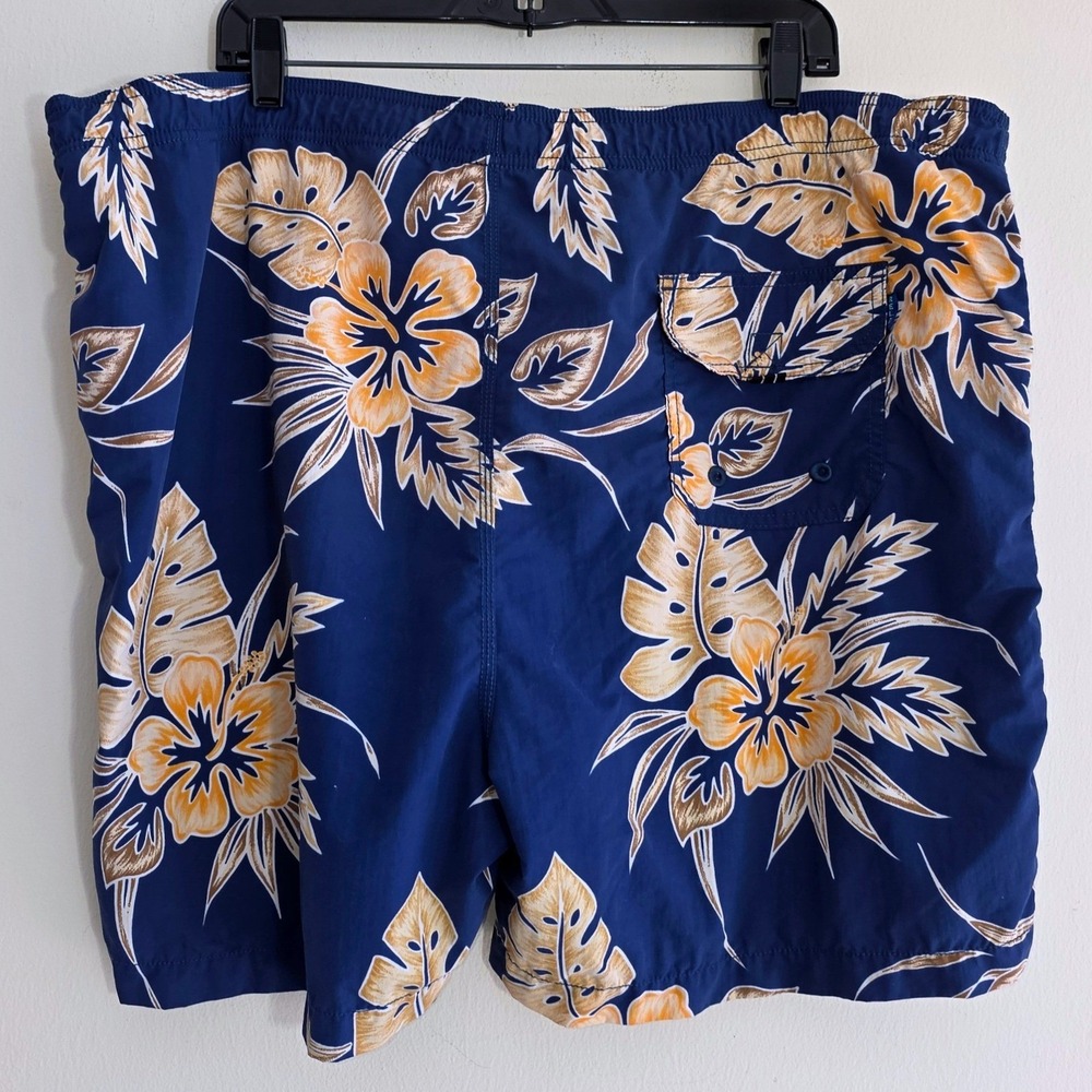 Tommy Bahama 5.5" Swim Trunks Shorts Mens XL Navy  Tropical Hibiscus Floral EUC - Picture 7 of 11